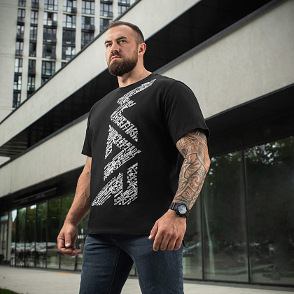 M-Tac футболка WAR Cotton Hard Black/White– Мілітарист - зображення 9