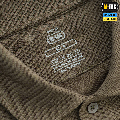 M-Tac поло тактическое длинный рукав 65/35 Dark Olive– Милитарист - фото 5