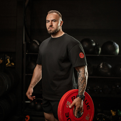M-Tac футболка Train Hard Oversized Cotton Hard Black– Милитарист - фото 17