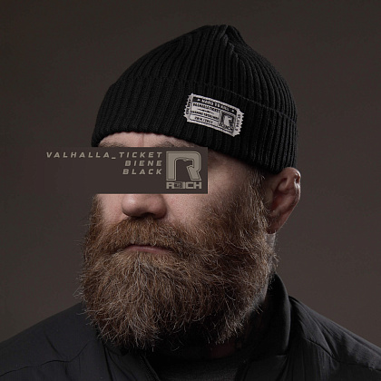 R3ICH шапка біні "Valhalla ticket" black– Мілітарист - зображення 1