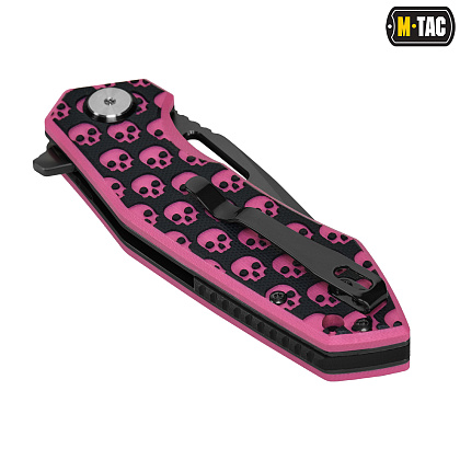 M-Tac ніж складний Type 12 Skull Black/Pink (Сорт 2)– Мілітарист - зображення 8