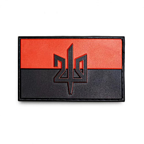 Шеврон прапор червоно-чорний з гербом 210 ОШП– Мілітарист