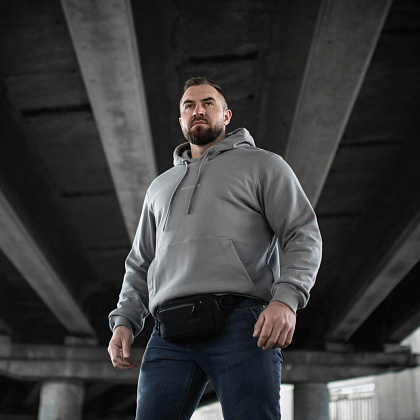 M-Tac кофта Hoodie Born by Revolution Oversize Hard Light Grey– Мілітарист - зображення 7