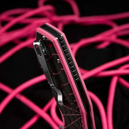 M-Tac ніж складний Type 12 Spider Web Black/Pink/Steel– Мілітарист - зображення 14