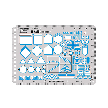 Ecopybook Tactical лінійка TS NATO (blue)– Мілітарист - зображення 1