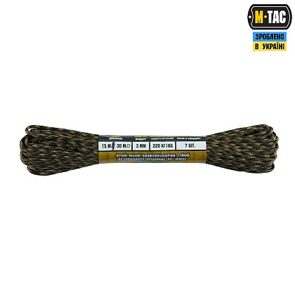 M-Tac паракорд 475 15m Woodland Marpat– Мілітарист - зображення 2