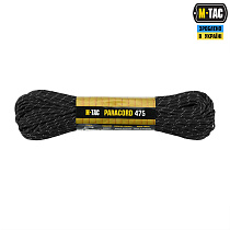 M-Tac паракорд 475 Black Reflective 30м M-Tac паракорд 475 Black Reflective 30м– Мілітарист