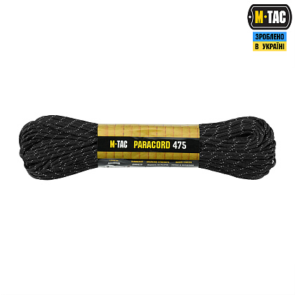 M-Tac паракорд 475 Black Reflective 30м - зображення 1 M-Tac паракорд 475 Black Reflective 30м– Мілітарист - зображення 1