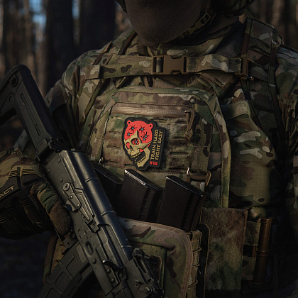 M-Tac нашивка Train Hard Fight Easy PVC Black/Red– Милитарист - фото 4