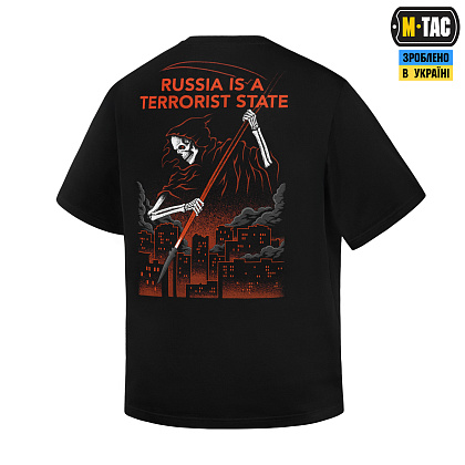 M-Tac футболка russia is a terrorist state Oversize Cotton Hard Black– Мілітарист - зображення 5