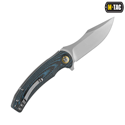 M-Tac ніж складний Type 15 Carbon/Blue– Мілітарист - зображення 3