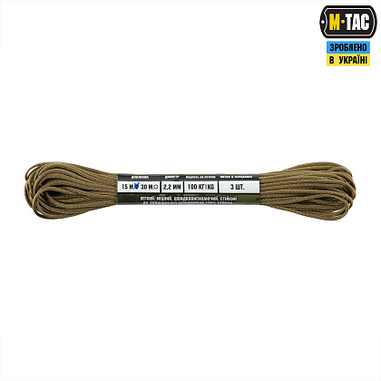 M-Tac паракорд Minicord Mil-Spec 15m Coyote– Мілітарист - зображення 2