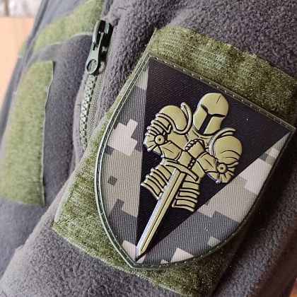 Шеврон ПВХ ЗСУ 17 окрема танкова бригада ОК Схід піксель– Мілітарист - зображення 3