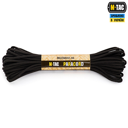 M-Tac паракорд 550 type III 15m Black– Мілітарист - зображення 1