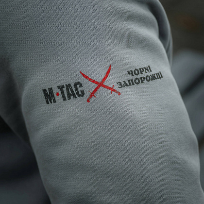 M-Tac кофта Hoodie Чорні Запорожці Cotton Hard Light Grey– Мілітарист - зображення 26