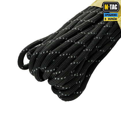 M-Tac паракорд Reflective Traser Black 15м– Мілітарист - зображення 3