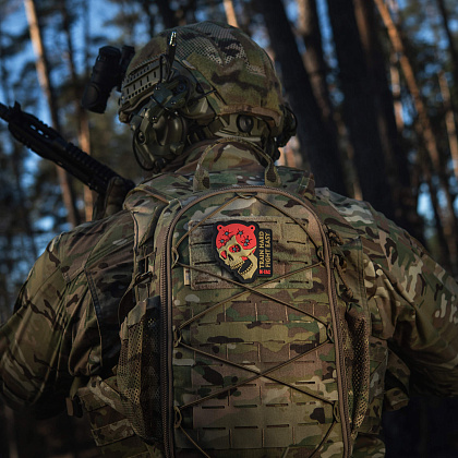 M-Tac нашивка Train Hard Fight Easy PVC Black/Red– Милитарист - фото 15