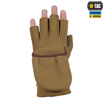 M-Tac рукавички безпалі з клапаном Windblock 295 Tan– Мілітарист - зображення 8