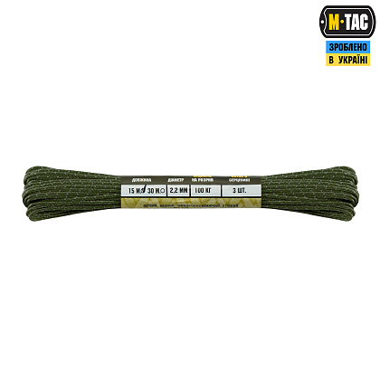 M-Tac паракорд Minicord 15m Reflective OD Green– Милитарист - фото 2