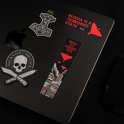 M-Tac наклейка russia is a terrorist state Small Black– Милитарист - фото 9