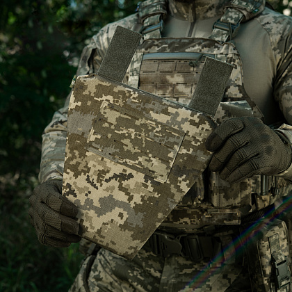 M-Tac фартук противоосколочный с баллистическим пакетом 2 класс (BRONYX) Laser Cut MM14– Милитарист - фото 19