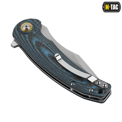 M-Tac ніж складний Type 15 Carbon/Blue– Мілітарист - зображення 8