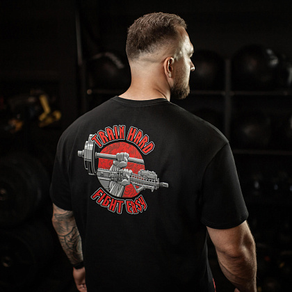 M-Tac футболка Train Hard Oversized Cotton Hard Black– Милитарист - фото 12