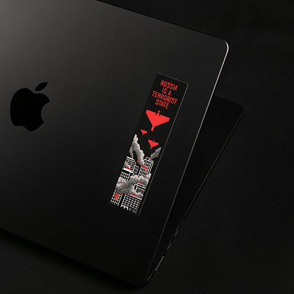 M-Tac наклейка russia is a terrorist state Black– Мілітарист - зображення 6