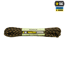 M-Tac паракорд Survival Woodland Marpat 15м– Мілітарист