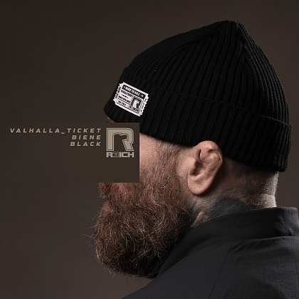 R3ICH шапка біні "Valhalla ticket" black– Мілітарист - зображення 2