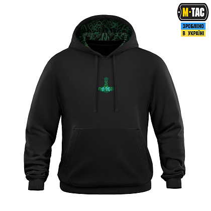 M-Tac кофта Hoodie Ragnarok Night Vision Cotton Hard Black– Мілітарист - зображення 3