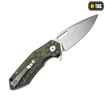 M-Tac ніж складний Type 12 Scandinavian Stonewash Black/Olive– Мілітарист - зображення 3