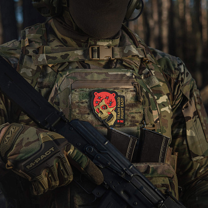 M-Tac нашивка Train Hard Fight Easy PVC Black/Red– Милитарист - фото 8