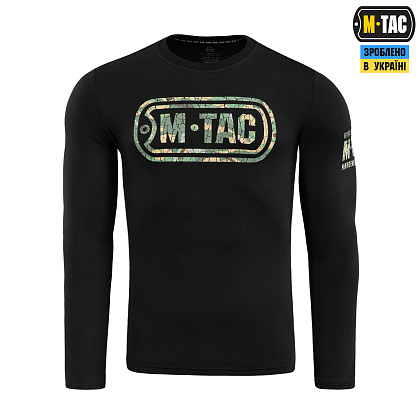 M-Tac футболка Logo довгий рукав Black– Мілітарист - зображення 2