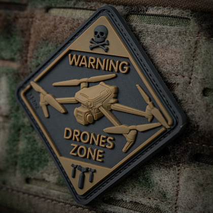 M-Tac нашивка Drones Zone PVC Black/Coyote– Милитарист - фото 5