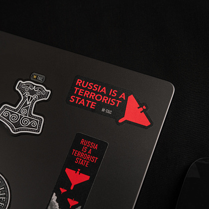 M-Tac наклейка russia is a terrorist state Small Black– Милитарист - фото 10