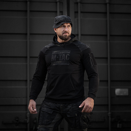 M-Tac кофта Hoodie Combat Black Edition Black Multicam– Милитарист - фото 10