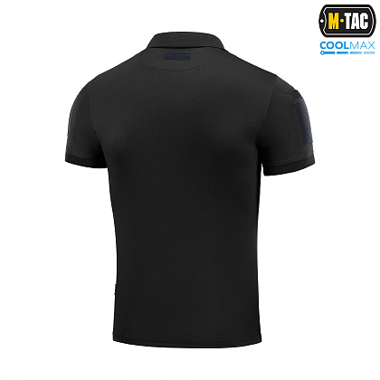 M-Tac поло Elite Tactical Coolmax Black/Dark Navy Blue– Мілітарист - зображення 4
