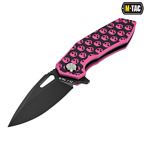 M-Tac ніж складний Type 12 Skull Black/Pink (Сорт 2)– Мілітарист