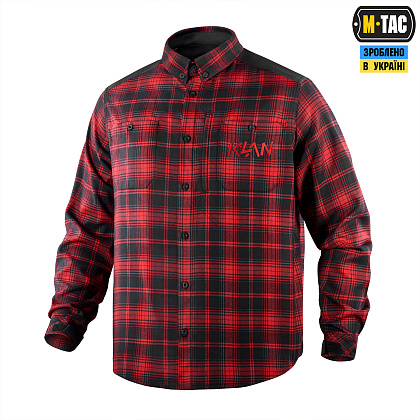 M-Tac сорочка Redneck Shirt KLAN Embroidery Red/Black– Мілітарист - зображення 1