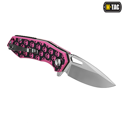 M-Tac ніж складний Type 12 Skull Black/Pink/Steel (Сорт 2)– Мілітарист - зображення 5