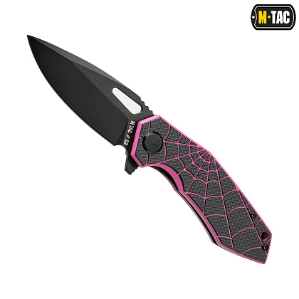 M-Tac ніж складний Type 12 Spider Web Black/Pink (Сорт 2)– Мілітарист - зображення 4