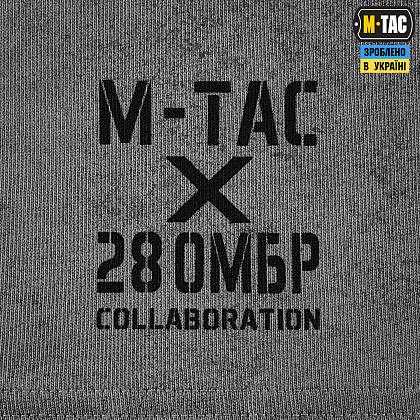 M-Tac футболка 28-а ОМБР ім. Лицарів зимового походу Cotton Hard Light Grey– Мілітарист - зображення 10