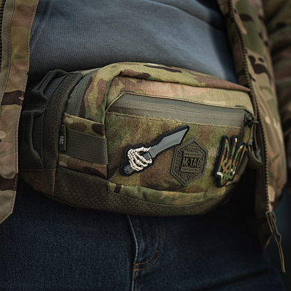 M-Tac нашивка Skeleton Knife PVC Grey– Милитарист - фото 3