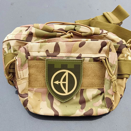 Нашивка ПВХ ТрО 112 бригади ЗСУ Київ польовий– Милитарист - фото 2