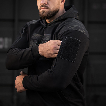 M-Tac кофта Hoodie Combat Black Edition Black Multicam– Милитарист - фото 20