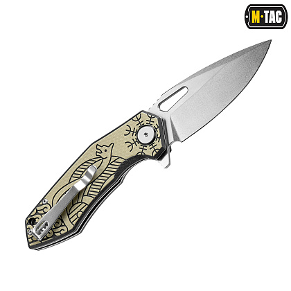 M-Tac ніж складний Type 12 Scandinavian Stonewash Black/Sand– Мілітарист - зображення 3