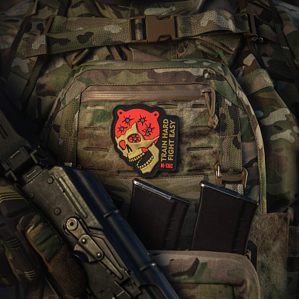 M-Tac нашивка Train Hard Fight Easy PVC Black/Red– Милитарист - фото 5