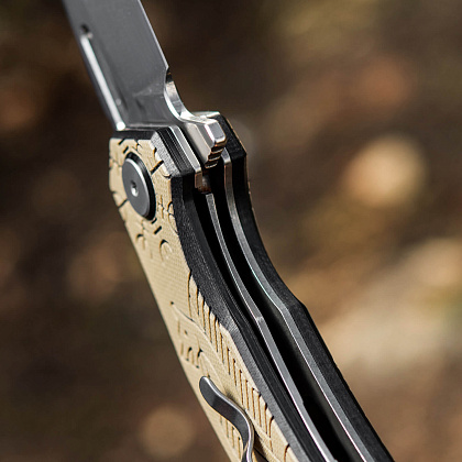 M-Tac ніж складний Type 12 Scandinavian Stonewash Black/Sand– Мілітарист - зображення 20