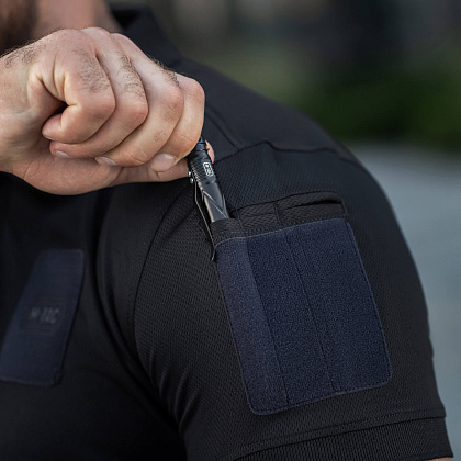 M-Tac поло Elite Tactical Coolmax Black/Dark Navy Blue– Мілітарист - зображення 16
